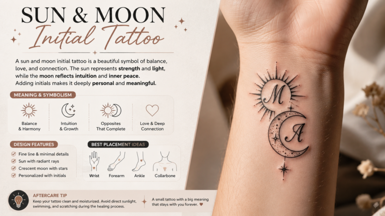 Sun and Moon Initial Tattoo: Meaning, Symbolism, and Design Inspiration